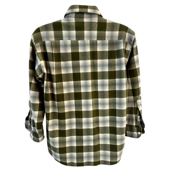 PENDLETON 'Maverick' Merino 100% Wool Plaid Shirt Button Pockets-Men's Size L - Picture 5 of 11